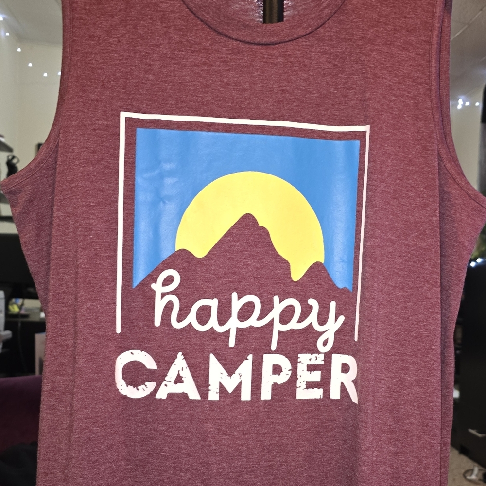 Happy Camper Women's Tank Top - Maroon
